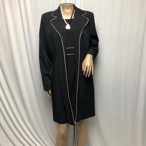 Alyn Paige Sleeveless Black Dress Long Sleeve Jacket Set Womens Size 9-10 Office